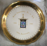 Kinghts Templar 100 Anniversary Plate