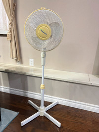 Stand Fan Tilt-Head Oscillating w/Adjustable Height, $10