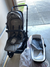 silver cross stroller with one free bassinet 