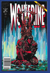 Wolverine #43 (1991) Marc Silvestri Painted Cover NEAR MINT