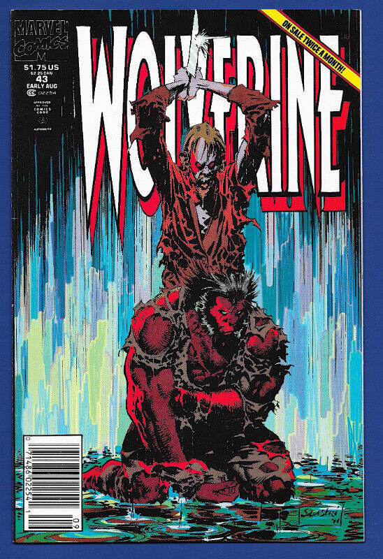 Wolverine #43 (1991) Marc Silvestri Painted Cover NEAR MINT in Comics & Graphic Novels in Stratford