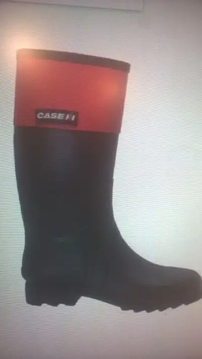 Case IH Women's Size 10 Black/Red Rubber Motorcycle Boots, View more