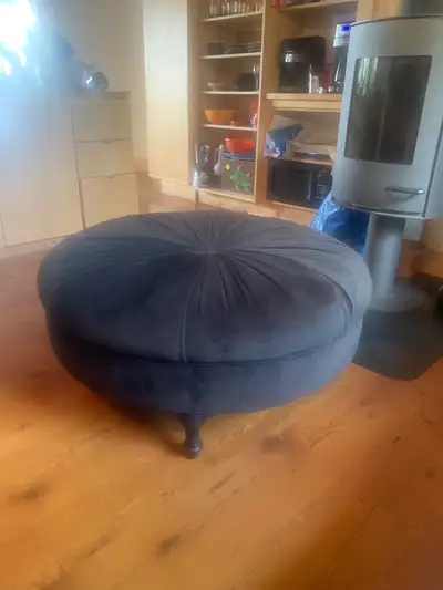 Just sold: chocolate brown Padded ottoman pouf, View more