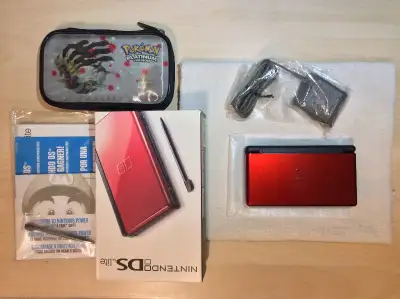 Nintendo DS Lite (Red & Black Color) - Complete w/Original Box, View more