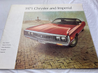 VINTAGE 1971 CHRYSLER AND IMPERIAL SALES BROCHURE # M1821