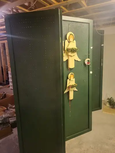 4 fold up pegboard dispaly/ organizers 20$  each, View more