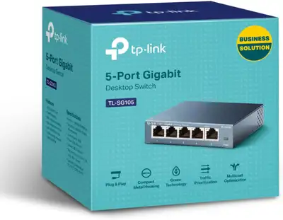 New, sealed 5 port GE switch shield metal case, View more