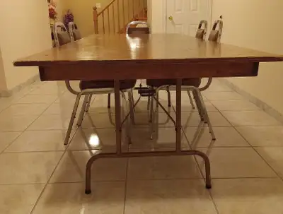 12 Stackable Chairs and Folding table, View more