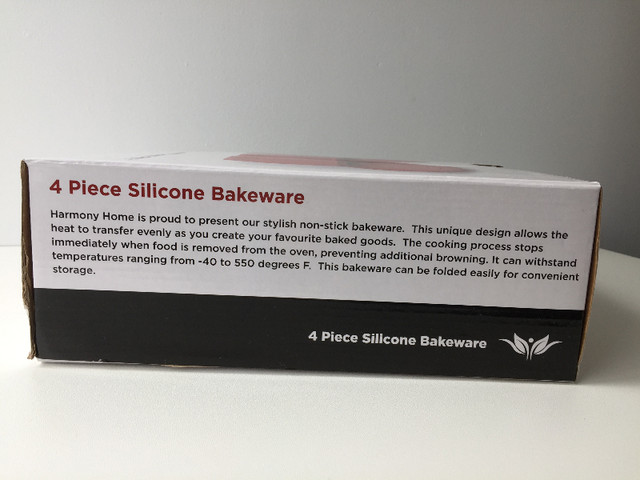 Brand New, 4 Pieces Silicone Bakeware dans Vaisselle et articles de cuisine  à Ville de Toronto - Image 3