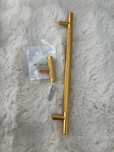 Gold Knurled Handles Knobs for Cabinets Wardrobes Drawers, View more