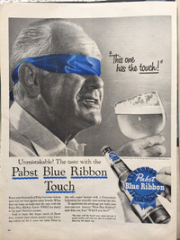 1956 Pabst Blue Ribbon Original Ad