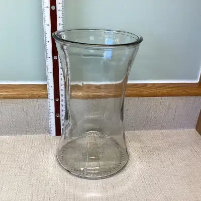 8" tall; 4½" diameter Clear Glass Vase, View more