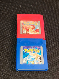 Gameboy Pokemon Red And Blue Authentic With New Batteries