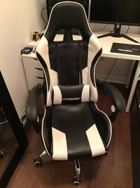 GTRACING Gaming Chair - Ergonomic, Swivel, Leather, Black/White