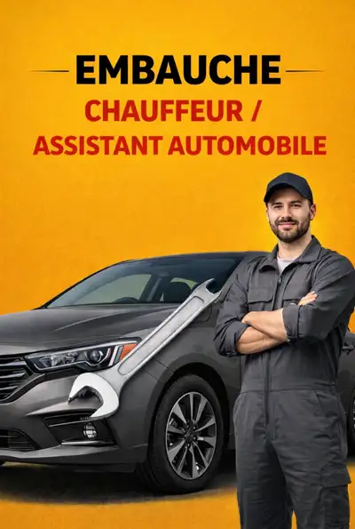 Embauche : Chauffeur / Assistant Auto (Véhicule fourni), View more