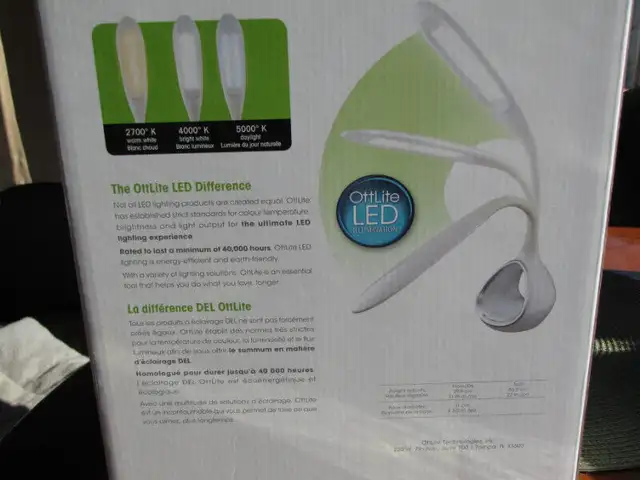 New OttLite colour spectrum LED desk lamp with USB port in Indoor Lighting & Fans in Peterborough - Image 3