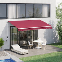 Outsunny 10' x 8' Manual Retractable Awning, NIB. $450