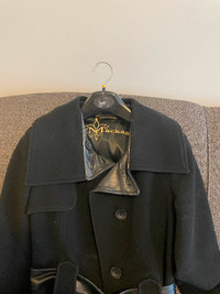 Black wool Mackage coat, size small