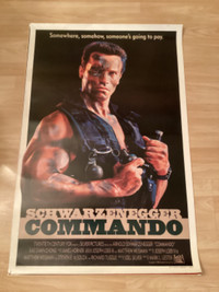 Original 27x41” poster 1 sheet from the movie ‘COMMANDO’