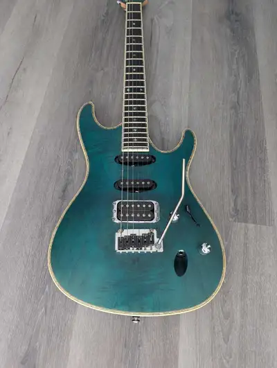 Beautiful Ibanez guitar with nice inlays and DiMarzios , View more