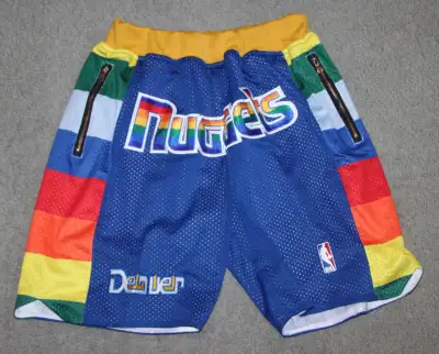 JUST DON 1991-92 DENVER NUGGETS BASKETBALL SHORTS SIZE SMALL, View more