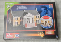 New 2002 Elvis Presley Graceland Mansion Puzz 3d Puzzle Wrebbit