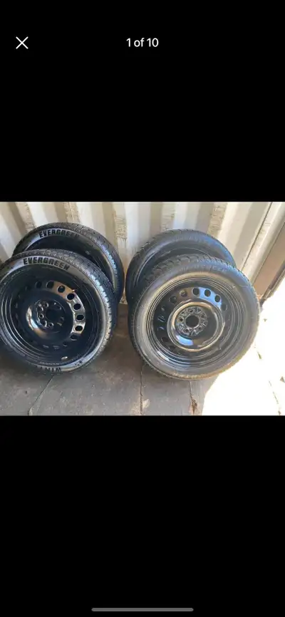 Set of 4 EVERGREEN winter tires rims (215 55 17) pattern (5×114.3) 2022 HYUNDAI SONATA
