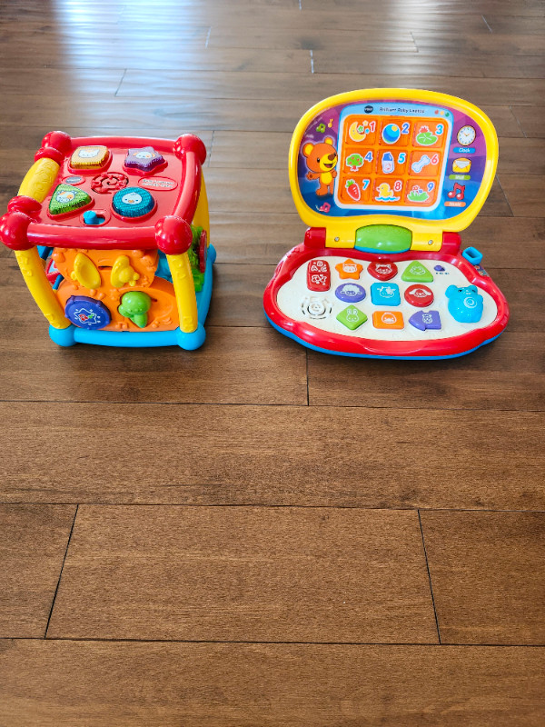 VTech Activity Cube and Brilliant Baby Laptop in Toys in Regina