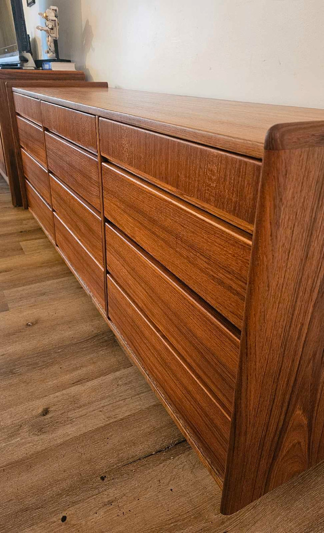 Rare 12-Drawer Teak Dresser by D-Scan, Fully Restored in Dressers & Wardrobes in Calgary
