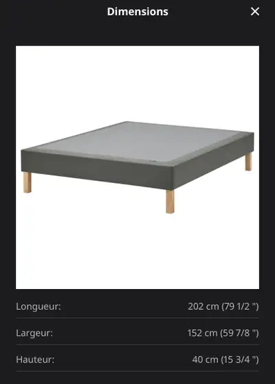 Sommier Espevar IKEA Lit Queen, View more