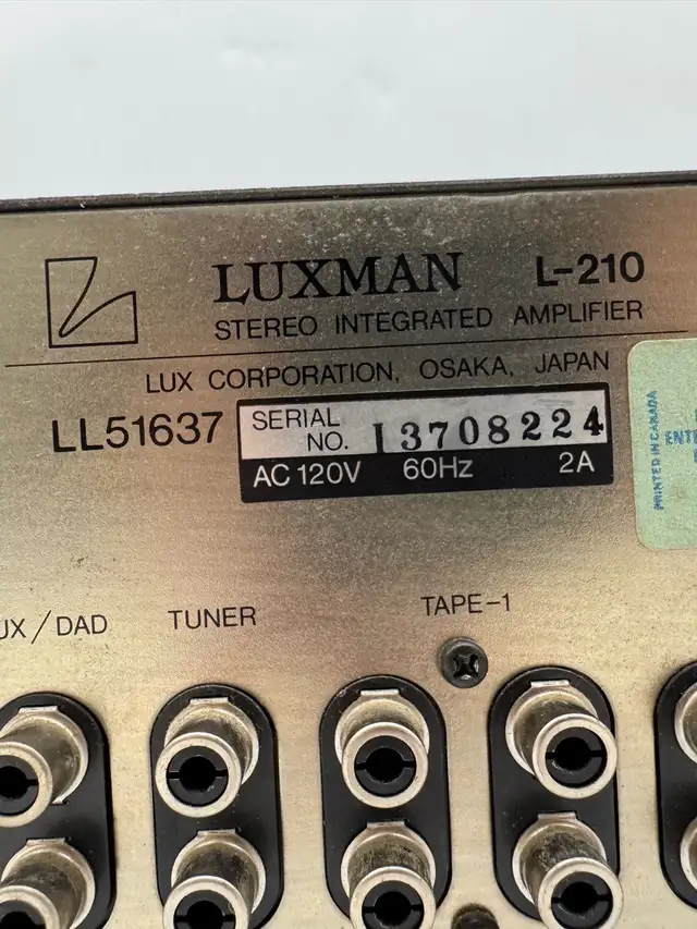 Luxman L-210 Vintage Stereo Integrated Amplifier Tested Working  in Stereo Systems & Home Theatre in City of Toronto - Image 8
