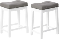 Counter Height Stools (Set of 4) Saddle Style