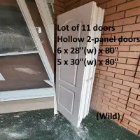 Door - Indoor, Hollow Door, 2-Panel, Arched Top, LOT of 11