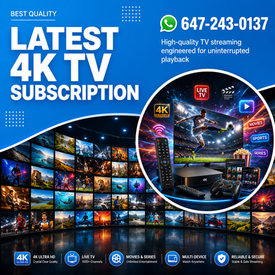 4K Live TV Streaming - Best quality, View more