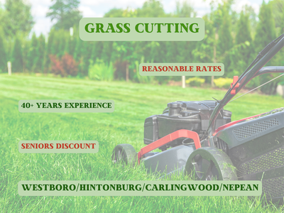 Grass cutting by a reliable, seasoned professional with 40+ years experience. Reasonable rates. Seni...