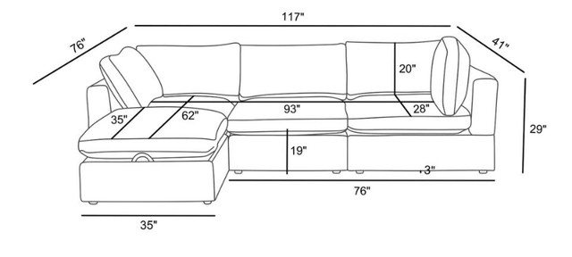 4 Piece Cloud Couch-MyComfyCouches Ottawa Same Day Local Deliver in Couches & Futons in Ottawa - Image 3