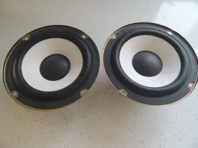 Pair of Sony woofers in VG condition Surrounds are excellent and will not deteriorate 4-3/4" cutout...