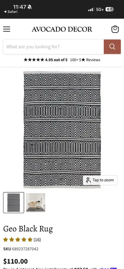 rug with anti slip mat , View more