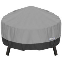 Waterproof Round Fire Pit Cover - Fits up to 44" Diameter - Grey