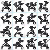 Baby Jogger City Select Double Silver Frame Onyx