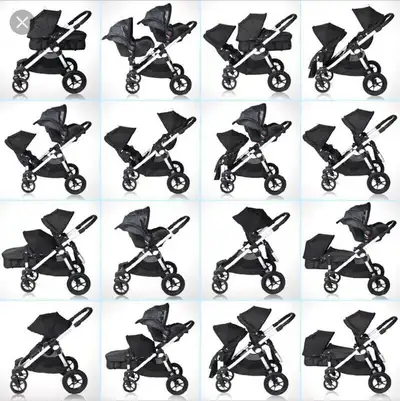 Baby Jogger City Select Double Silver Frame Onyx, View more