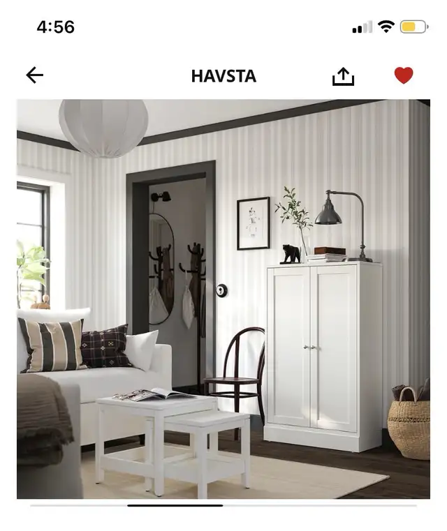 IKEA white WOOD Havsta cabinet, Tall. in Other in Ottawa - Image 4