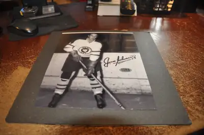 Jean Beliveau Quebec Aces Autographed black & white  8x10, View more