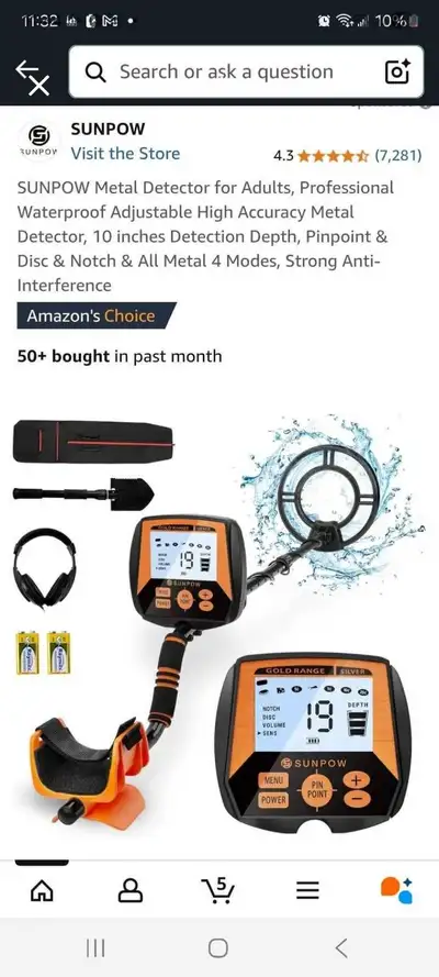 NEW SEALED SUNPOW Metal Detector, View more