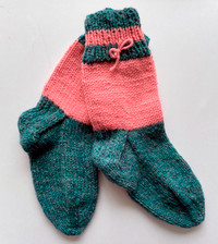 Bas de laine pour femme, tricots faits à la main.