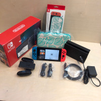 Nintendo Switch Console 32GB V2 w/ Red/Blue Joy-Con, Case & Dock