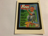 1991 Topps wacky packages #14 OF 55 POPPS MAGAZINE NM/MT.