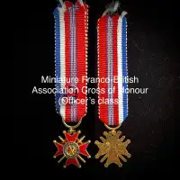 Miniature Franco-British Assoc. Cross of Honour (shipping)