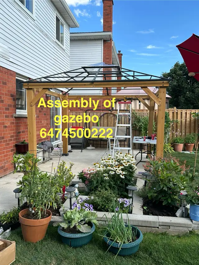 assembly of gazebo in Patio & Garden Furniture in Mississauga / Peel Region - Image 9