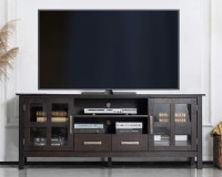 65 Inch Farmhouse TV Entertainment Center with Storage Shelves a